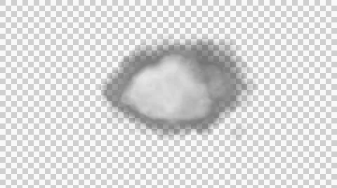 Single Smoke Cloud Loop Alpha Video stock 49735705