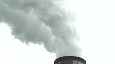 Single Smoke Stack Close up Stock Footage 47576417