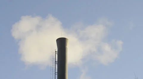 Single smoke stack Stock Footage 22612774