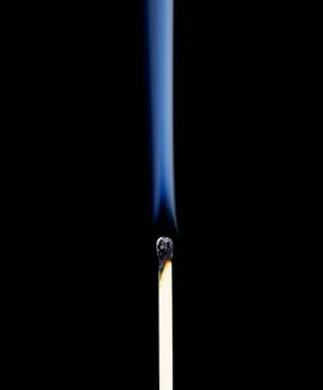 SINGLE SMOKING MATCH Stock Photos