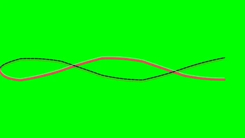 A single smooth wave line rendered against a vibrant solid green background Vídeos de archivo 341839071