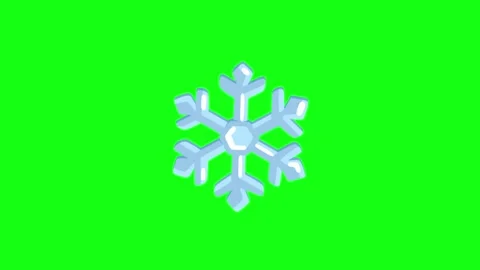 Single Snowflake Animation Green Screen Stock-Footage 337924066