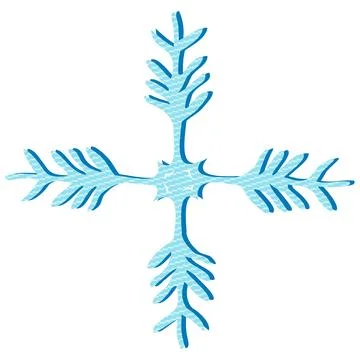 Single snowflake decorated illustration Stock Illustration