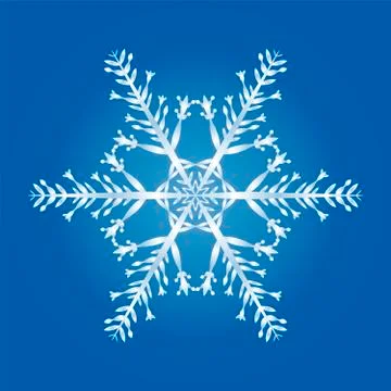 Single Snowflake Geometric Pattern Illustrazione stock