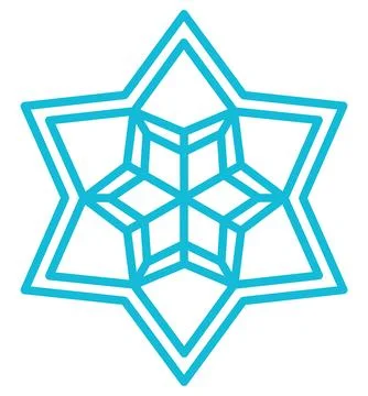 Single snowflake isolated on transparent Stock Illustration