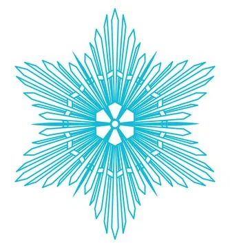 Single snowflake isolated on transparent Stock Illustration