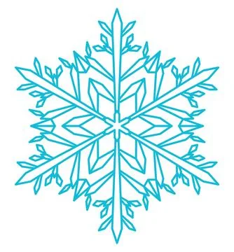 Single snowflake isolated on transparent Stock Illustration