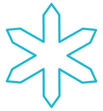 Single snowflake isolated on transparent Stock Illustration