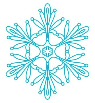 Single snowflake isolated on transparent Stock Illustration