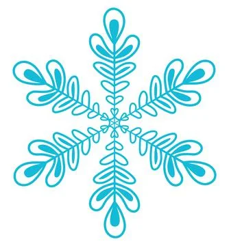 Single snowflake isolated on transparent Stock Illustration