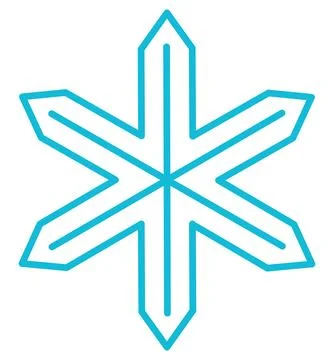 Single snowflake isolated on transparent Stock Illustration