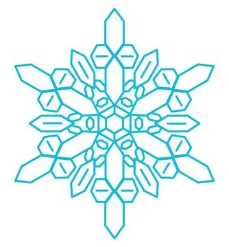 Single snowflake isolated on transparent Stock Illustration