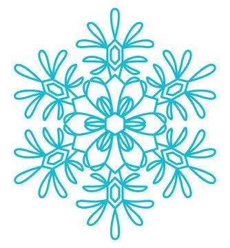 Single snowflake isolated on transparent Stock Illustration
