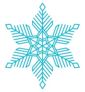 Single snowflake isolated on transparent Stock Illustration