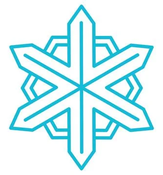 Single snowflake isolated on transparent Stock Illustration
