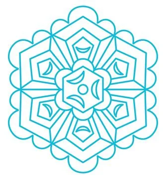 Single snowflake isolated on transparent Stock Illustration