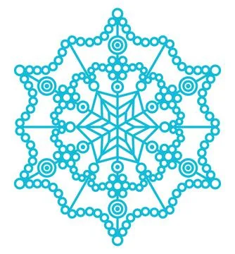 Single snowflake isolated on transparent Stock Illustration
