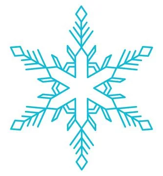 Single snowflake isolated on transparent Stock Illustration