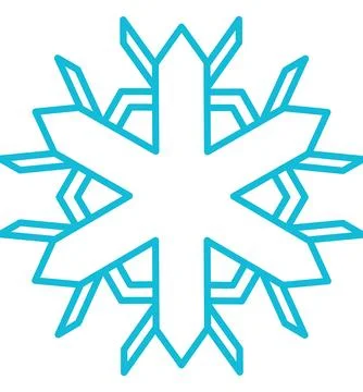 Single snowflake isolated on transparent Stock Illustration