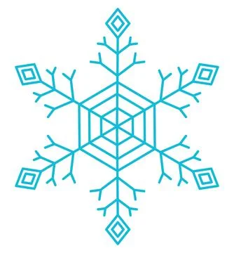 Single snowflake isolated on transparent Stock Illustration