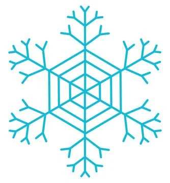 Single snowflake isolated on transparent Stock Illustration