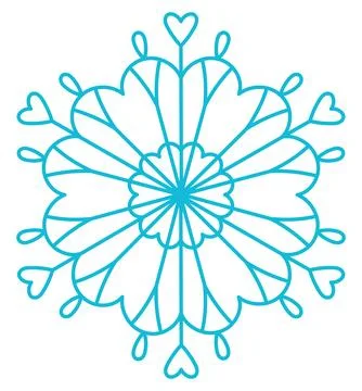 Single snowflake isolated on transparent Stock Illustration