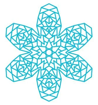 Single snowflake isolated on transparent Stock Illustration