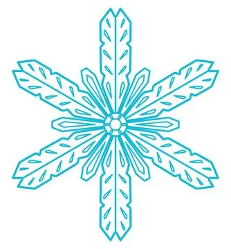 Single snowflake isolated on transparent Stock Illustration