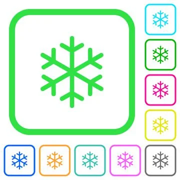Single snowflake vivid colored flat icons icons イラスト素材