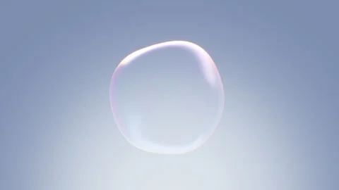 Single Soap bubble isolated flies over a light background for compositing 스톡 동영상 267896840