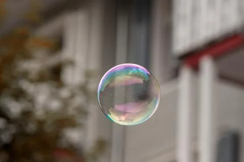 Single soap bubble Stock Photos