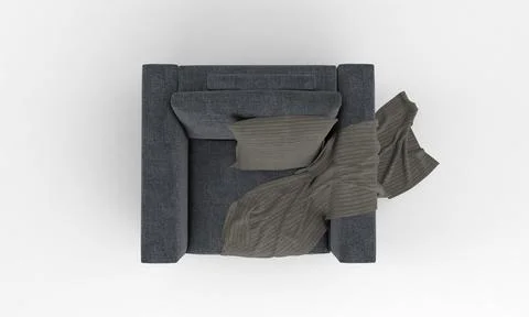 Single Sofa Chair front View furniture 3D Rendering Ilustración de archivo