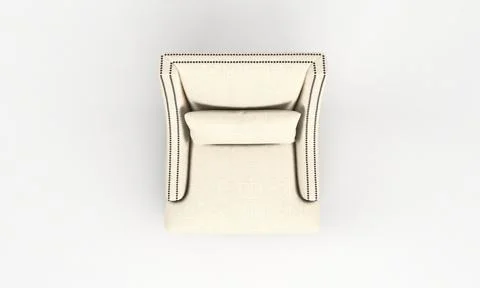 Single Sofa Chair front View furniture 3D Rendering Ilustración de archivo