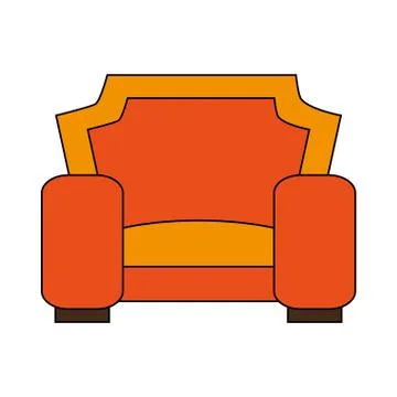 Single sofa chair icon Stock Illustration