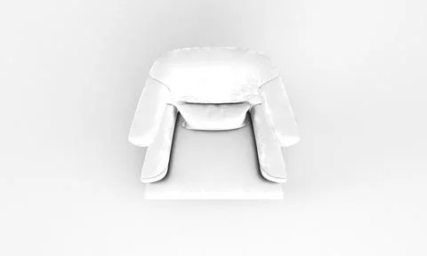 Single Sofa Chair Top View furniture 3D Rendering Ilustración de archivo