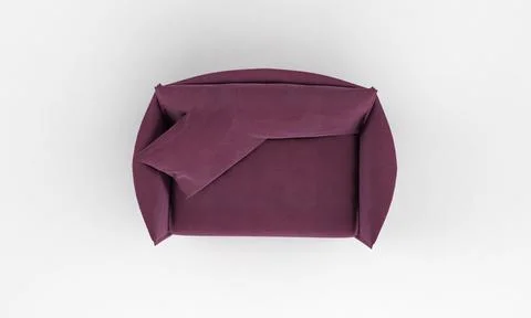Single Sofa Chair Top View furniture 3D Rendering Ilustración de archivo