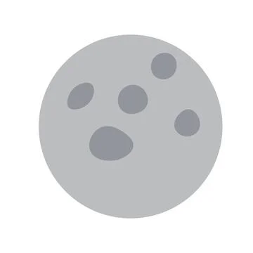 A single solid black circle is centered on a white square field. Stock Illustration