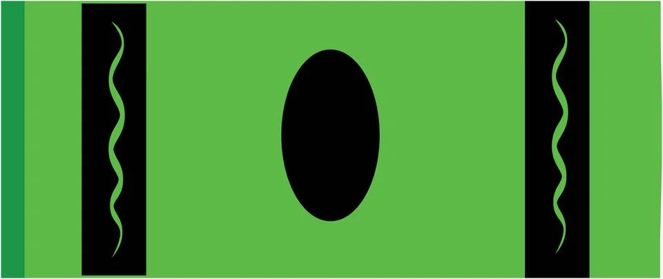 A single solid black vertical rectangle stands against a plain white field. Stock Illustration