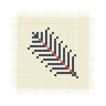 The Single Spear Tatreez Stock Illustration