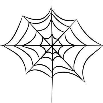 Single Spider Web Vector Icon Stock Illustration