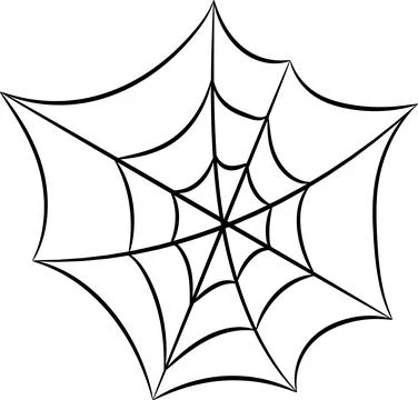 Single Spider Web Vector Icon Stock Illustration