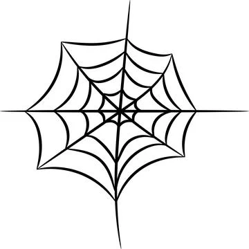 Single Spider Web Vector Icon Stock Illustration