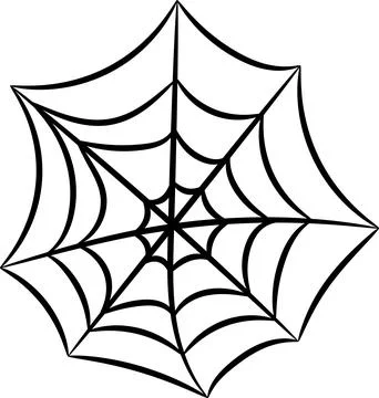 Single Spider Web Vector Icon Stockillustratie