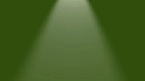 Single spotlight beam on green screen. stage spotlight moving animation ide.. Stock Footage 323387061