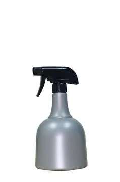 Single spray-bottle isolated on white background with clipping path Stock Photos