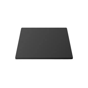 Single square black beer coaster realistic vector illustration isolated on wh Stock Illustration