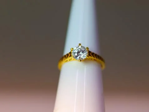 Single Stone Diamond Engagement Ring Stock Photos
