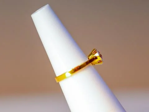 Single Stone Diamond Engagement Ring Foto stock