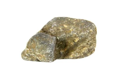 A single stone isolated on white background with clipping path. Stock Photos