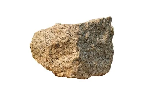 A single stone isolated on white background with clipping path. Stock Photos